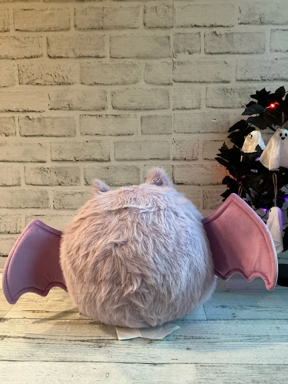 CUPCAKES & CASHMERE 10x10 whimsy bat furball shaped pillow